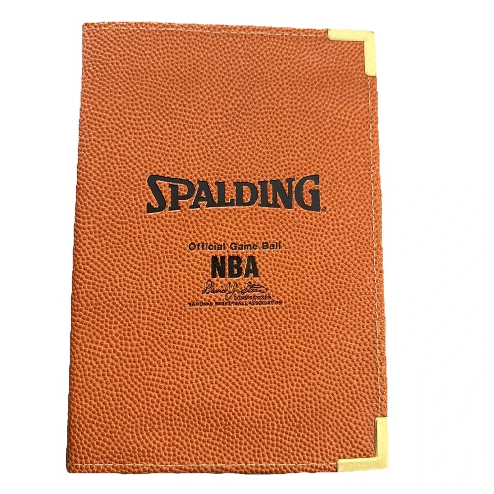 Spalding NBA Basketball Texture Folio Notepad‎ Holder Office Memo Pad Cover